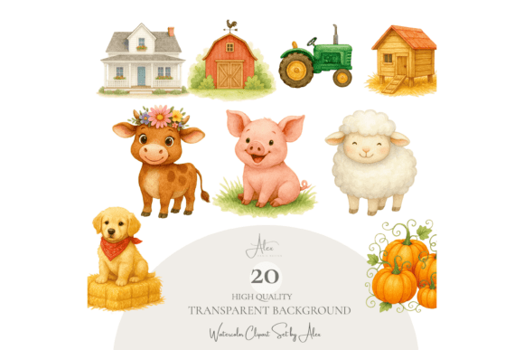 Download Farmhouse Clipart Set - Set Collection