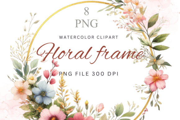 Download Floral Frame, Floral Wreath Clipart - Floral frame Collection