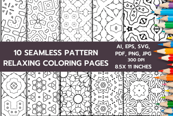 Download RELAXING PATTERN COLORING PAGES INTERIOR - Relaxing Collection
