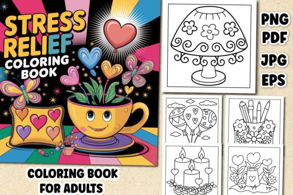 Download Bold &amp; Easy Stress Relief Coloring Book - Stress relief coloring Collection