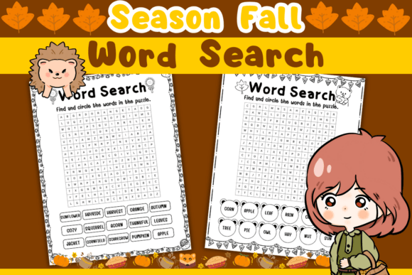 Download Fall Word Search 10 Puzzles - Premium Bundle