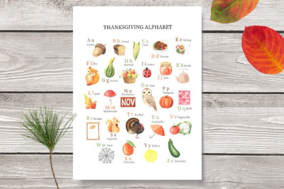 Download Thanksgiving Fall Nature ABC Printable - Premium Resources